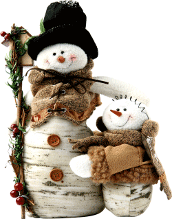 новогодний клипарт снеговики