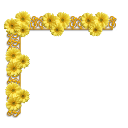 уголок желтые ромашки